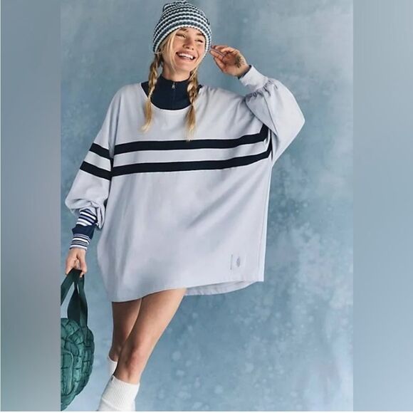 FP Movement by Free People Tops - Free People Movement Post Up Layer Top in Ice Grey Blue FP Pullover